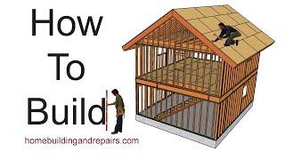 How To Build Two Car Garage With Living Space Above - Four Different Projects In This Video