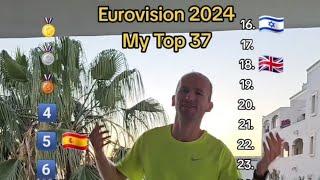 Eurovision 2024 - My Top 37🪩 #eurovision #lipsync