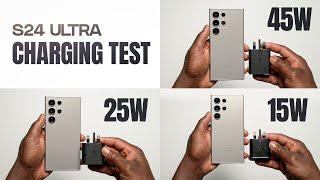 Samsung Galaxy S24 Ultra 45w vs 25w vs 15W ULTIMATE Charging Test - SHOCKING RESULTS!