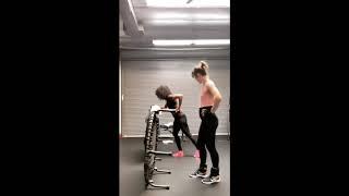 Milla Jovovich - Instagram workout part 2 (March 22, 2019)