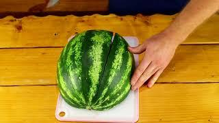 How to properly and beautifully cut a watermelon on the table for guests