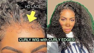 NO EDGES? TRY THIS CURLY HD lace wig with CURLY EDGES! It looks SO NATURAL! READY to WEAR⎪RPGHAIR