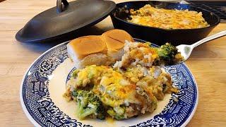 Best Ever Chicken Skillet Casserole -Budget Friendly Weeknight Family Dinner - The Hillbilly Kitchen