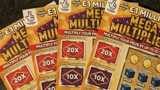 £20 Mega Multiplier UK Allwyn National Lottery Scratch Cards