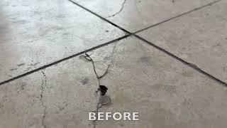 8+ steps refinishing of travertine tile floor in Chapel event room (holes filling, epoxy grouting)