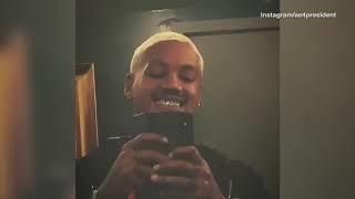 Video: Amber Rose boyfriend Alexander Edwards flashes diamond grill