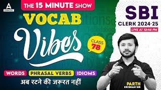 Vocab Vibes #78 | English Vocabulary By Parth Krishan | SBI Clerk 2024-25