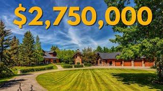 Touring a Luxury $2,750,000 Estate Home on 4.29 Acres in Calgary's Bearspaw!  Real Estate 2023