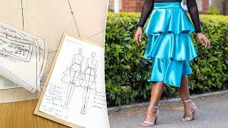 Tiered Layer Skirt Tutorial [DETAILED CUTTING AND SEWING] KIM DAVE