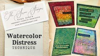 Watercolor Distress Technique | Simple, Beautiful, and Fun Backgrounds for Your Cards