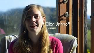 Eliza volunteer from Germany works in permaculture and agroforesty in eco farm in Brazil