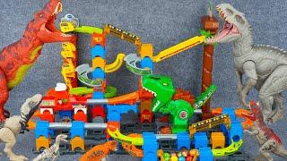 123 Minutes Satisfying with Unboxing Marble Run Big Dinosaur Magnetic ASMR | Review Toys