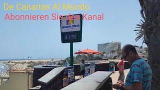 GRAN CANARIA - PLAYA DEL INGLES. Sonnige und windige Promenade. 8. AUGUST 2024