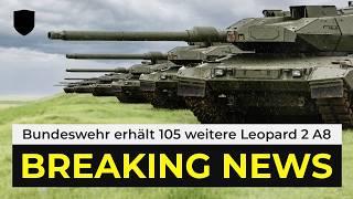 Bundeswehr erhält 105 Leopard 2 A8 & 4 Patriot-Systeme - Verteidigungsetat steigt auf 53,2 Mrd. €