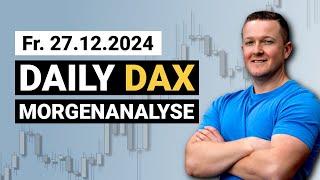 DAX weiter in sehr leichten Erholung! | Meine DAX Morgenanalyse am 27.12.2024 | Florian Kasischke