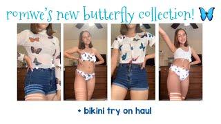 ROMWE’S New Butterfly Collection + Bikini Try-On Haul | Chloe Renee