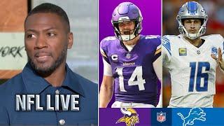 NFL LIVE | Ryan Clark BOLD predicts to Vikings vs Lions: Sam Darnold will outplay Jared Goff Sunday?