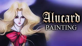 Painting Alucard in Watercolors  [ CASTLEVANIA ]