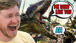 What if DINOSAURS could TALK in JURASSIC WORLD!? (Reaction)