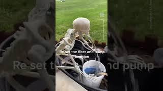 Sick Halloween Display of Vomiting Skeleton Goes Viral 