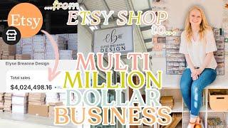 How I turned my small Etsy shop into a MULTI-MILLION dollar business!