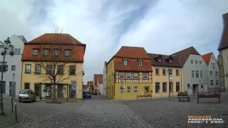 D: Kreisstadt Haßfurt. Landkreis Haßberge. Fahrt von West nach Ost. März 2016