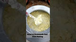 मलाई से देसी घी केसे बनाते है | Homemade Desi Ghee Making from Malai | Desi ghee kse bnaye | #Shorts