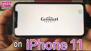 GENSHIN IMPACT Gameplay on iPhone 11 in 2022? | (MAX GRAPHICS/EXTREME MOTION BLUR) Handcam!!