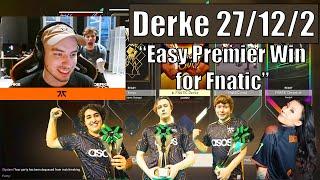 Fnatic Derke Playing Premier With Alfajer, Chronicle, Mini & Yinsu | In Ascent | On Jett | VALORANT