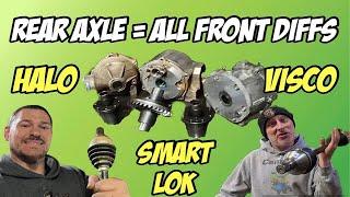 CAN AM X3 "REAR" AXLE FRONT DIFF | You Can Run "REAR" Axles in a SMART LOK HALO 30 and VISCO DIFF