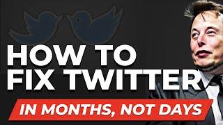 How to Fix Twitter [In Months, Not Days]