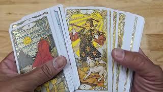 Golden Art Nouveau Tarot Deck Review #ad