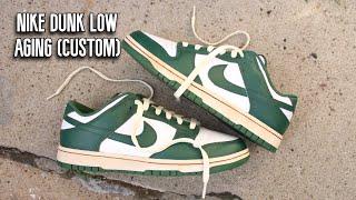 Nike Dunk Low Varsity Green Custom | How to age sneakers