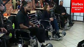 WATCH: Kamala Harris Visits A West Philadelphia Barbershop, Discusses Her Economic Agenda