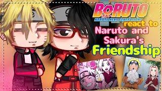 || Boruto react to Naruto || Naruto and Sakura's friendship || react to past team 7 part 1,5 ||