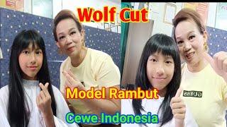 Wolf Cut, Model Rambut Cewe Indonesia.@agustinasembiringMUA.Hairdo