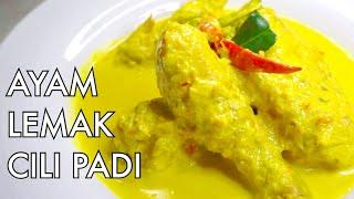 Ayam Masak Lemak Cili Padi | easy Malay chicken in spicy yellow coconut cream