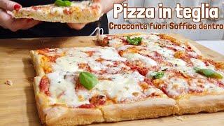 PIZZA IN TEGLIA CROCCANTE FUORI MORBIDA DENTROricetta perfettaCRISPY PIZZA OUTSIDE SOFT INSIDE