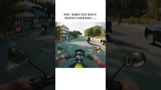 WHEN YOU DON'T SERVICE YOUR BIKE / MOTORCYCLE #SHORTS #automobile
