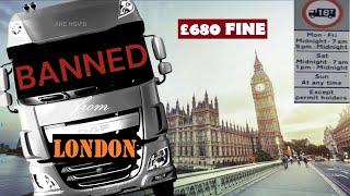 HGVs banned from London.  A drivers eye view of HGV roadsigns