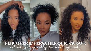 FLIP-OVER METHOD + SUPER VERSATILE & EASY QUICKWEAVE | NATURAL GIRL FRIENDLY (NO HEAT REQUIRED)