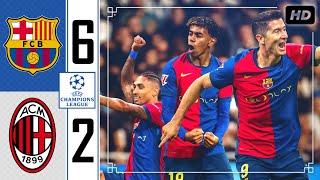 Barcelona vs AC Milan 6-2 • Champions League Highlights & All Goals 2024 • Hasil Bola Tadi Malam