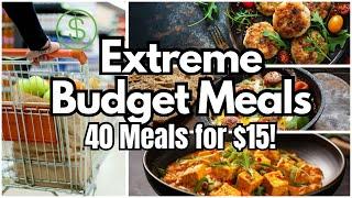 Extreme Budget Meals | 40 Meals for $15