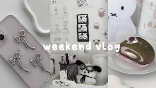 weekend vlog ⋆𐙚｡⋆𖦹 cozy and productive days, desk update, shopping, lots of food,introvert diaries