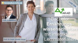 Live-Talk zum B.Sc. Ernährungswissenschaften der AKAD University – mit interaktiven Lernmaterialien