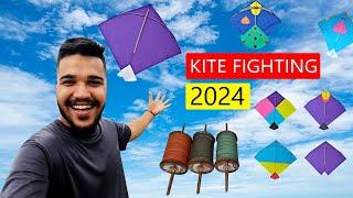 Kite Fighting 2024 Delhi | Kite Flying 2024 | Cutting Others Kite easily | 15 August Kite Fighting