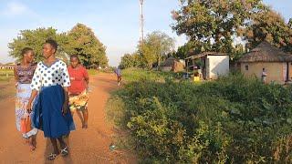 INSIDE RURAL AFRICAN COMMUNITY IN AFRICA  UGANDA