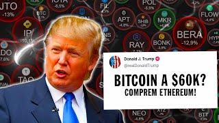 BITCOIN HOJE: PODE CAIR MAIS E CHEGAR A $60 MIL?  ETHEREUM EM $2000! SOLANA VAI REAGIR?