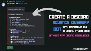 Advance Giveaway Bot in DiscordJS v14