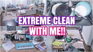 EXTREME CLEAN WITH ME 2024 | MESSY HOUSE CLEANING | EXTREME CLEANING MOTIVATION 2024